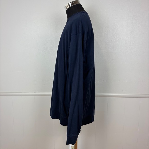AG Jeans Men's Wesley Relaxed Crewneck Pullover Size XXL Navy Blue Preppy Loose - Picture 6 of 13